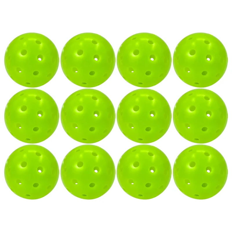 Juciao Competition Ball 40 Hole Outdoor Pickleball Balls Lime Green Pickleballs High Bounce True Flight, Durable